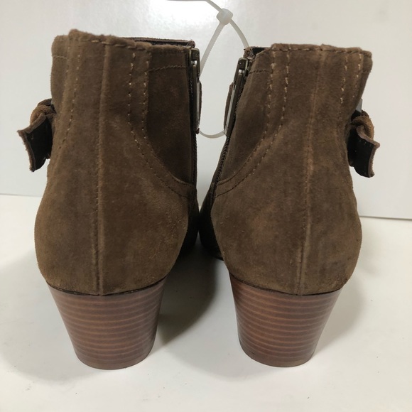 Aquatalia brown suede block heel boots size 7 - Picture 3 of 8